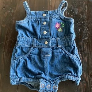 gum balls Girls 3-6 months denim overall/jumper